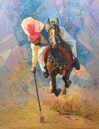 Tariq Mahmood, 36 x 48, Oil on Jute, Figurative Painting, AC-TMD-030